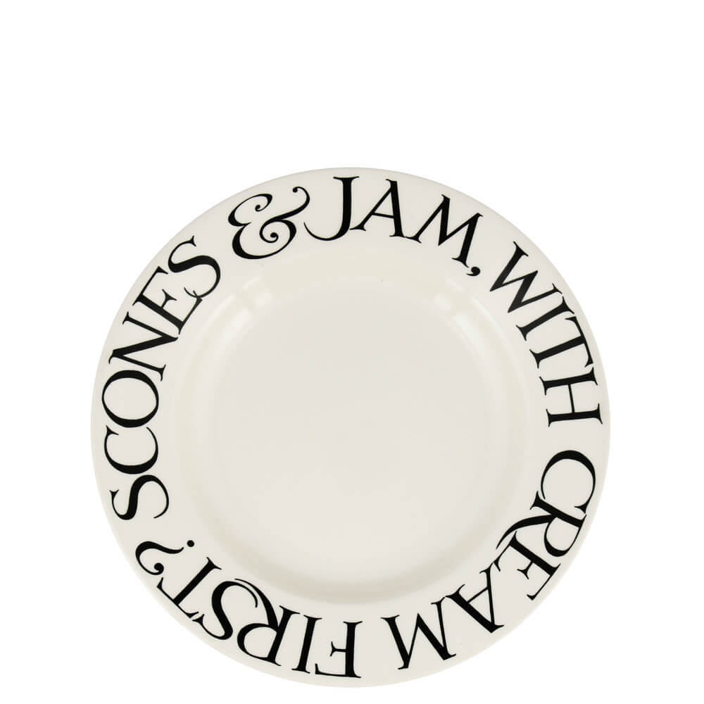 Emma Bridgewater Black Toast Scones & Jam 8.5 Inch Plate
